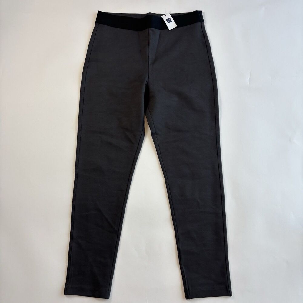 New Gap Women’s Ponte Leggings M Dark Gray Thick Minimalist Classic Layer